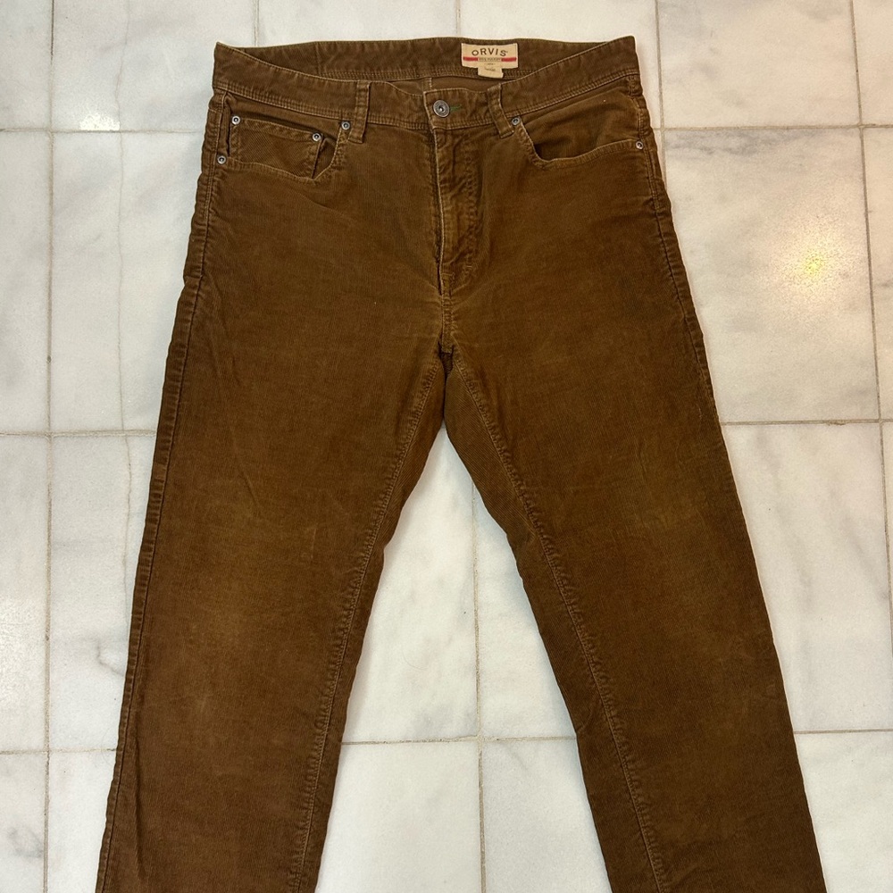 Orvis Men's Tan Corduroy Pants 34 x 30